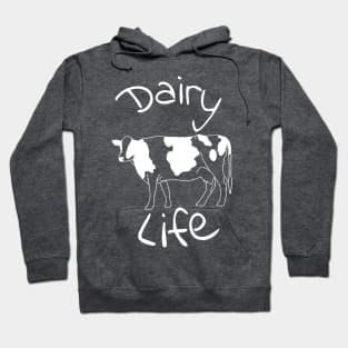 Dairy Life White Decal Hoodie